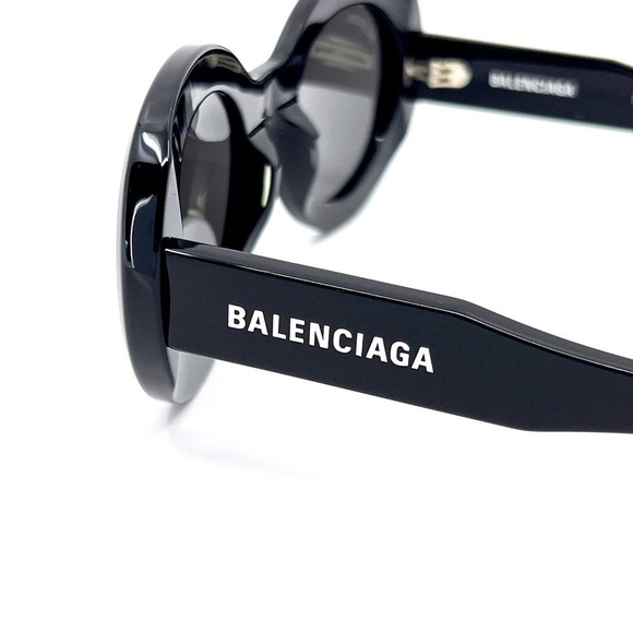 Balenciaga Black Oval Sunglasses - Picture 2 of 10